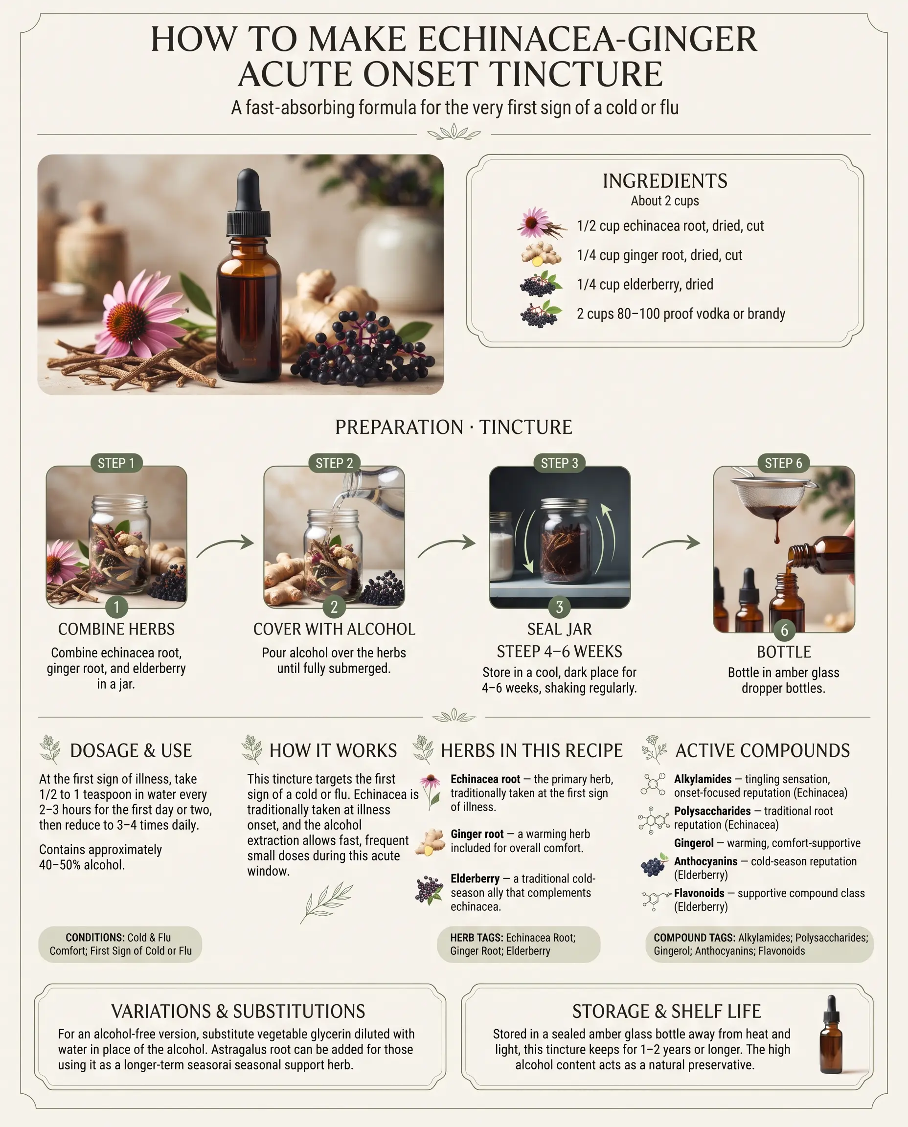 How to Make Echinacea-Ginger-Acute-Onset-Tincture