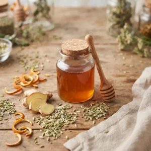 Ginger-Fennel Digestive Bitters Oxymel