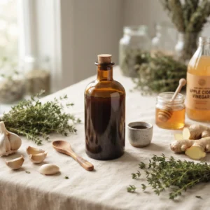 Thyme-Garlic Digestive Support Oxymel