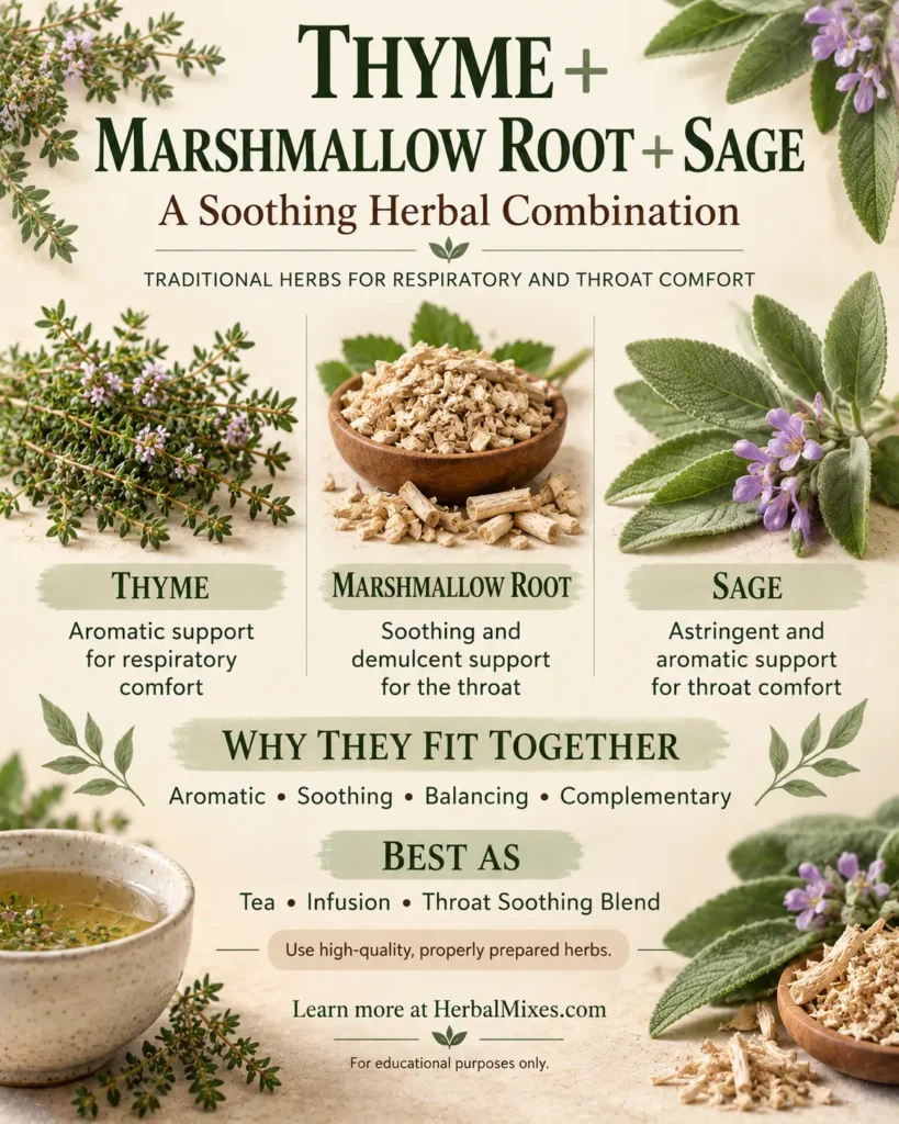Thyme, marshmallow and Sage Synergy